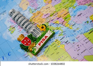 Pisa on the map - Shutterstock ID 1038264802
