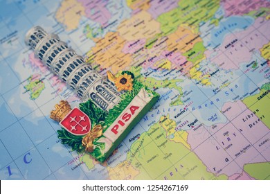 Pisa on the map - Shutterstock ID 1254267169