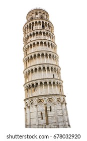 pisa tower isolated on a white background