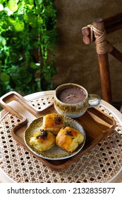 Pisang Bolen Or Banana Bolen Is A Snack Made From Banana Wrapped With Pastry Crunchy Sheet, Its Sweet Yummy Delicious, Good Companion With Tea Or Coffee. Enjoy In The Outdoor Cafe Or Porch