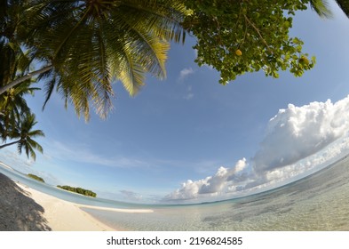 Pisar Island At Truk Lagoon In Chuuk State Of Micronesia