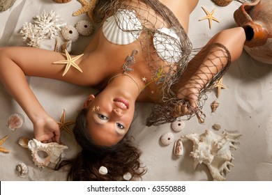 Pisces or Fish woman, this photo is part of a series of twelve Zodiac signs of astrology - Powered by Shutterstock