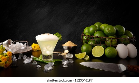 Pisco Sour - Traditional Pisco Lemon Drink - Ingredients