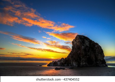 Pismo Beach, California During A Sunset