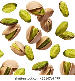 pistachio isolated on white Seamless background