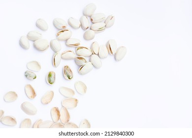 Pistachio Nuts Isolated On White Background