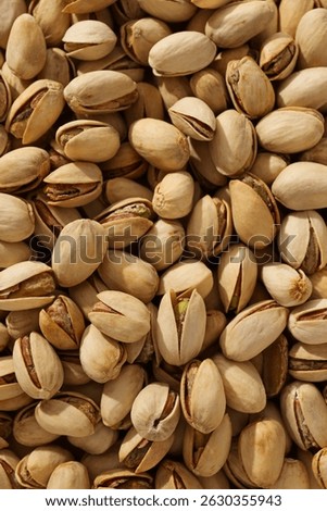 Pistachios in shell in shell close-up view