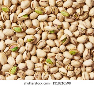 Pistachios texture and background . Tasty pistachios as background,as pistachios  texture. flat lay