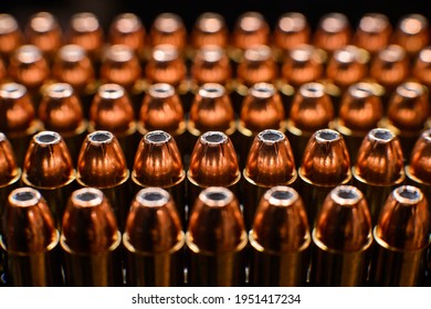 Pistol ammunition, 9mm Luger, cartridge, jacked hollow point