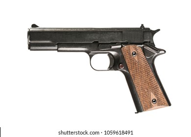 pistol on white background. Isolated