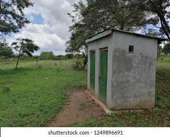 A pit latrine in an African farm in Machakos County, Nairobi