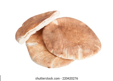 Pita Bread Isolated On White Background