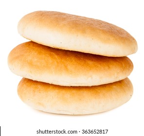 Pita Bread Isolated On White Background