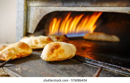 Pita Bread In Oven.