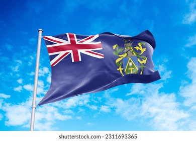 Pitcairn Islands flag waving in the wind - Powered by Shutterstock