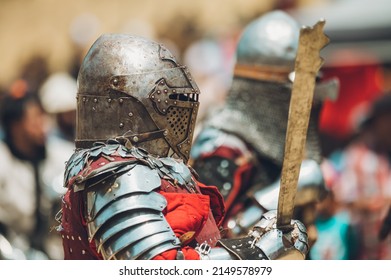 Pitch Battle Medieval Knights Using Metal Stock Photo 2149578979 ...