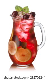 Pitcher Of Cherry Mint Lemonade