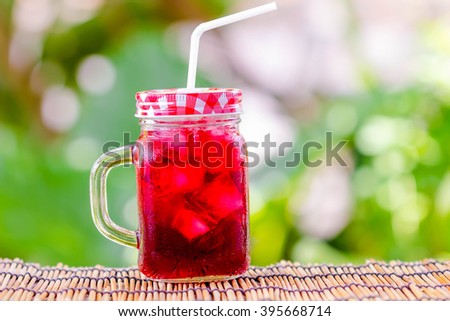 pitcher of tasty fresh juice