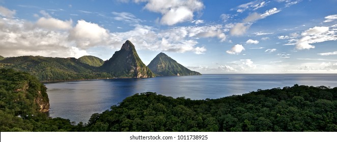 The Pitons In St. Lucia