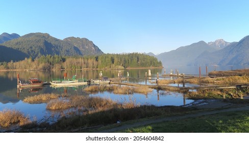 
Pitt River Dock Morning Panorama					