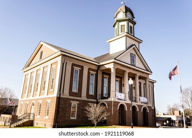 Pittsboro, North Carolina USA-02 20 2021: The Chatham County Courthouse In Pittsboro.