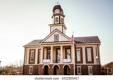 Pittsboro, North Carolina USA-02 21 2021: The Chatham County Courthouse In Pittsboro.