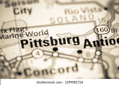 Pittsburg. California. USA On A Map