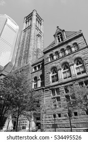 Pittsburgh - Allegheny County Courthouse. Black And White Style.