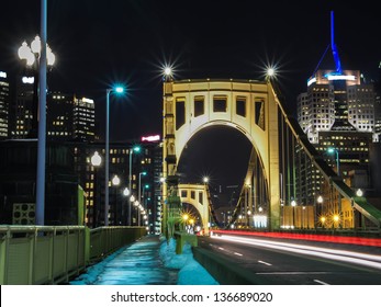 Pittsburgh Bridge Light Trail