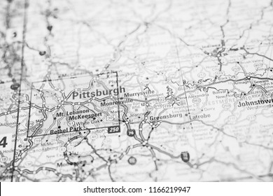 Pittsburgh on USA map
