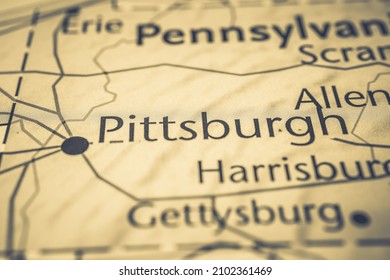 Pittsburgh on the USA map
