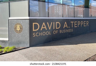 Pittsburgh, PA, 03202022: Tepper business school at Carnegie Mellon University.