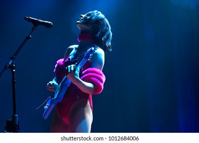 PITTSBURGH, PA / USA - January 09 2018: St. Vincent Performs In Pittsburgh, Tuesday, January 9, 2018 At Stage AE