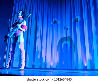 PITTSBURGH, PA / USA - January 09 2018: St. Vincent Performs In Pittsburgh, Tuesday, January 9, 2018 At Stage AE