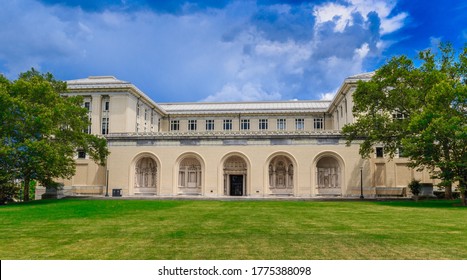 Pittsburgh, PA, USA - June 29, 2019: A building on the campus of Carnegie Mellon University in Pittsburgh, Pennsylvania.