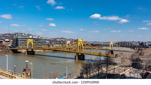 PITTSBURGH, PA / USA - MARCH 12, 2019: Andy Warhol Bridge