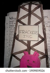 Pittsburgh, PA USA. November 15, 2011. Anti Fracking Banner Displayed In Downtown Pittsburgh Pennsylvania.