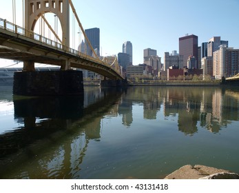 Pittsburgh Pennsylvania And It's Ohio River Bridge.