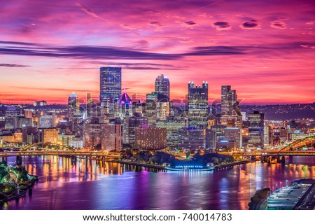 Pittsburgh, Pennsylvania, USA city skyline.