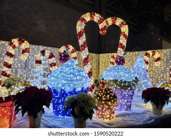 Pittsburgh, Pennsylvania / USA - December 1, 2019: Lumaze Christmas Festival In Pittsburgh, PA