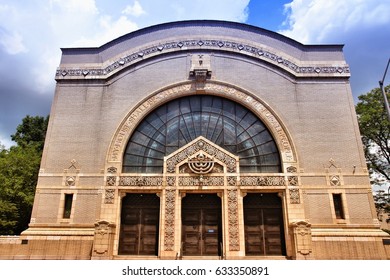 Pittsburgh, USA. Beaux-arts Style Synagogue - Rodef Shalom Temple. Filtered Color Style.