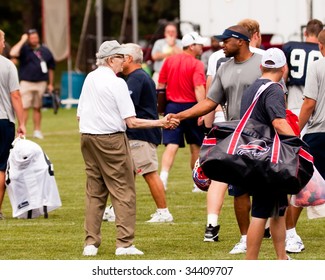 PITTSFORD, NY - JULY 27: Buffalo Bills Owner, Ralph Wilson, Greets Players On The Field At Training Camp At St. John Fisher College On July 27, 2009 In Pittsford, NY (near Rochester).