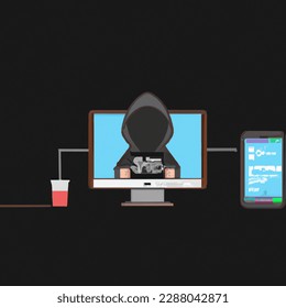 Pixel Art Vector-style Image Computer Mobile AI-generated image ...