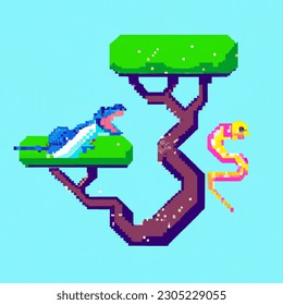 Pixel Art Vector-style Image Python On AI-generated image 2305226349 ...