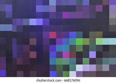 Pixel background with many different colored squares