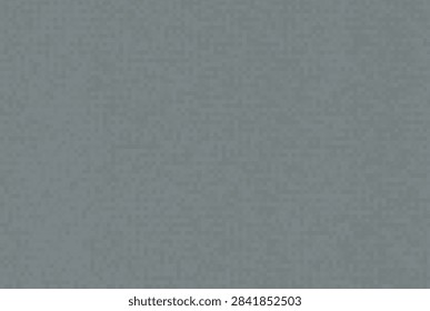 Pixelated gray background grid simulates a close up of a monochrome computer display. Digital 8 bit texture blocks generate a structured minimalist bitmap pattern for tech wallpaper. Empty neutral