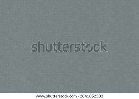 Pixelated gray background grid simulates a close up of a monochrome computer display. Digital 8 bit texture blocks generate a structured minimalist bitmap pattern for tech wallpaper. Empty neutral