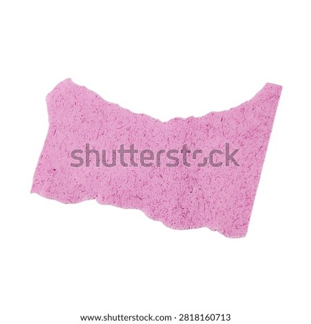 Pixelated map of the state of oregon with pink overlay