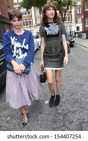 Pixie Geldof And Alexa Chung At London Fashion Week SS14  - J.W. Anderson - Arrivals London. 14/09/2013