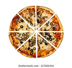 583 Eight slice pizza Images, Stock Photos & Vectors | Shutterstock